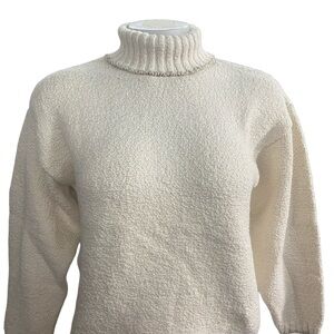 Vintage New Cozy Cream Turtleneck Sweater NWOT